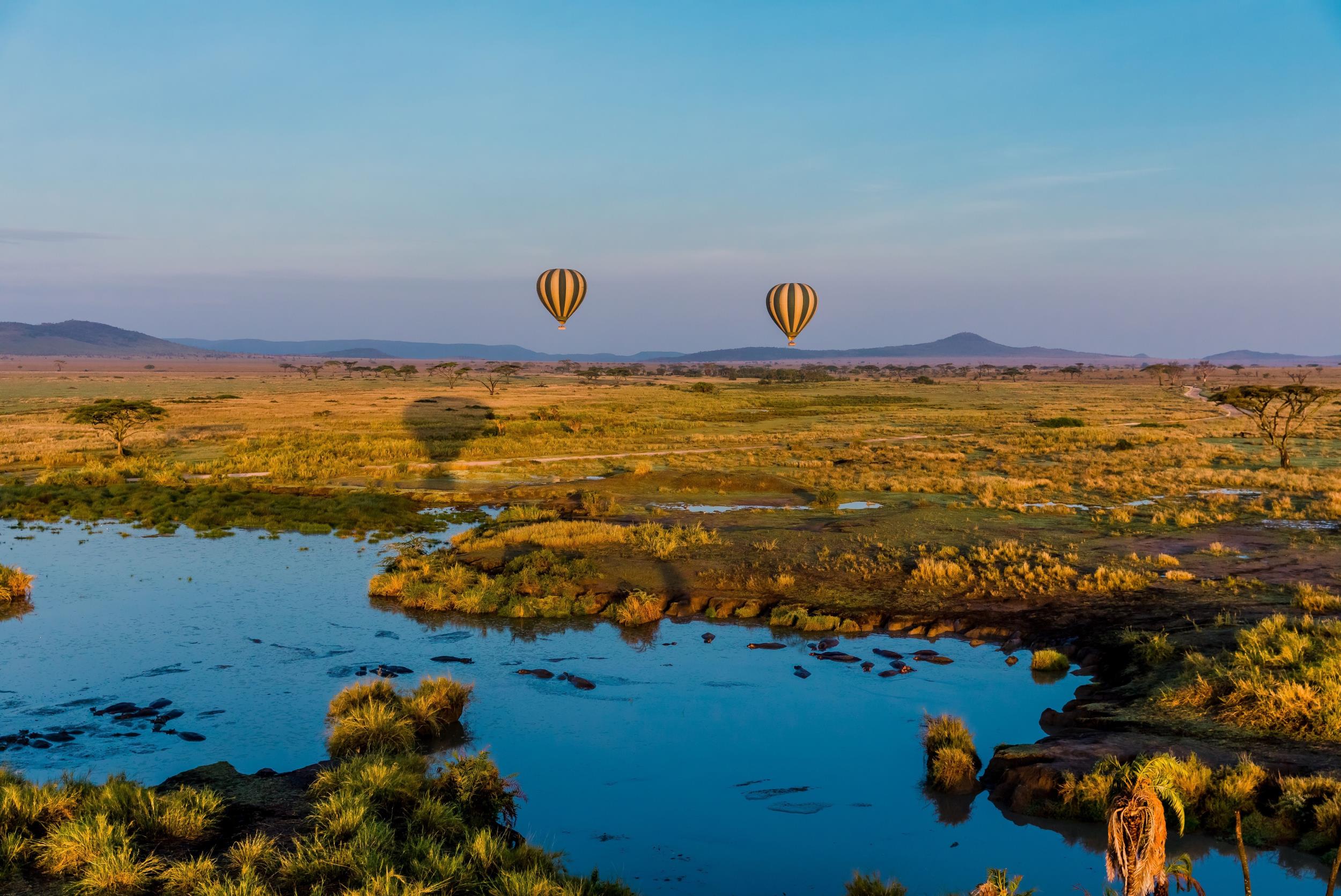 Luchtballon safari in Serengeti