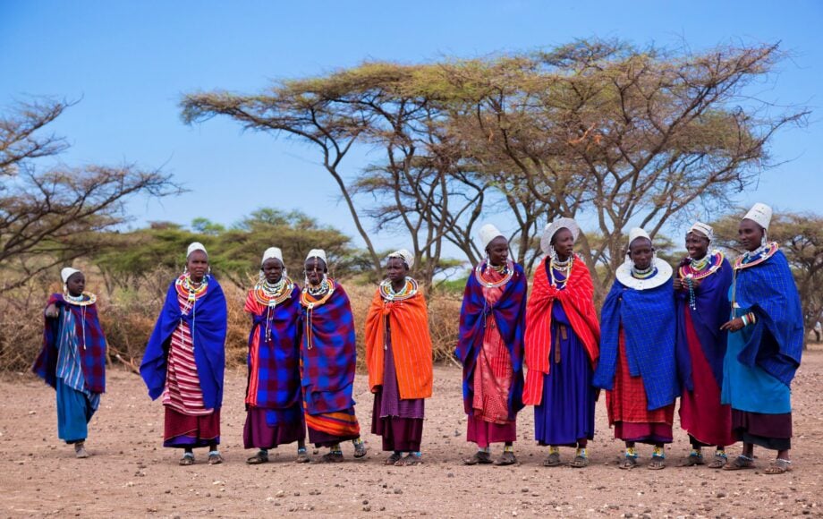Masai in traditionele kleding