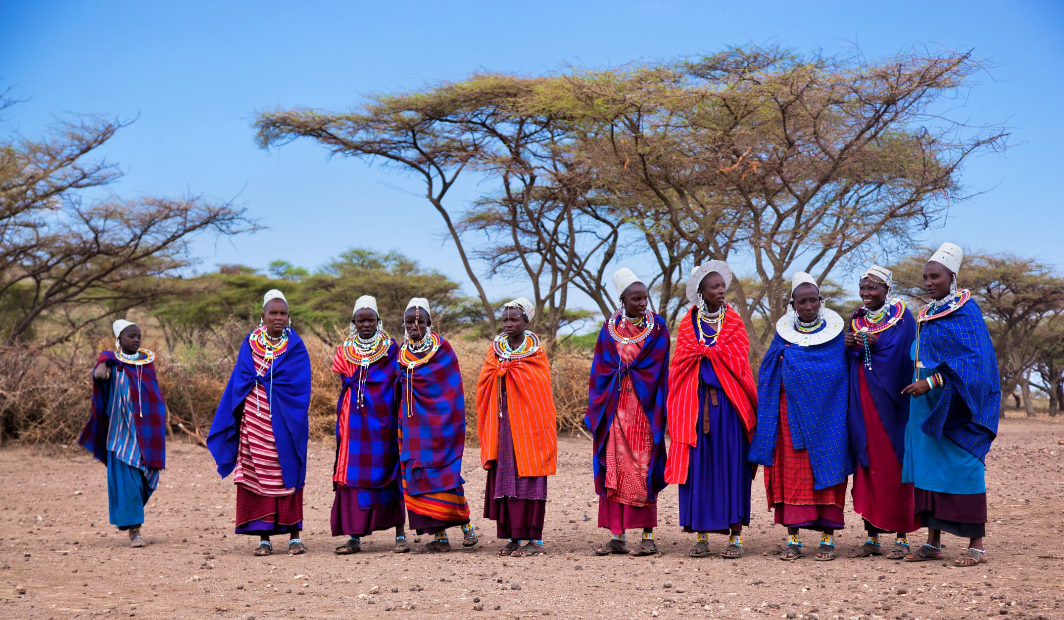 Masai in traditionele kleding