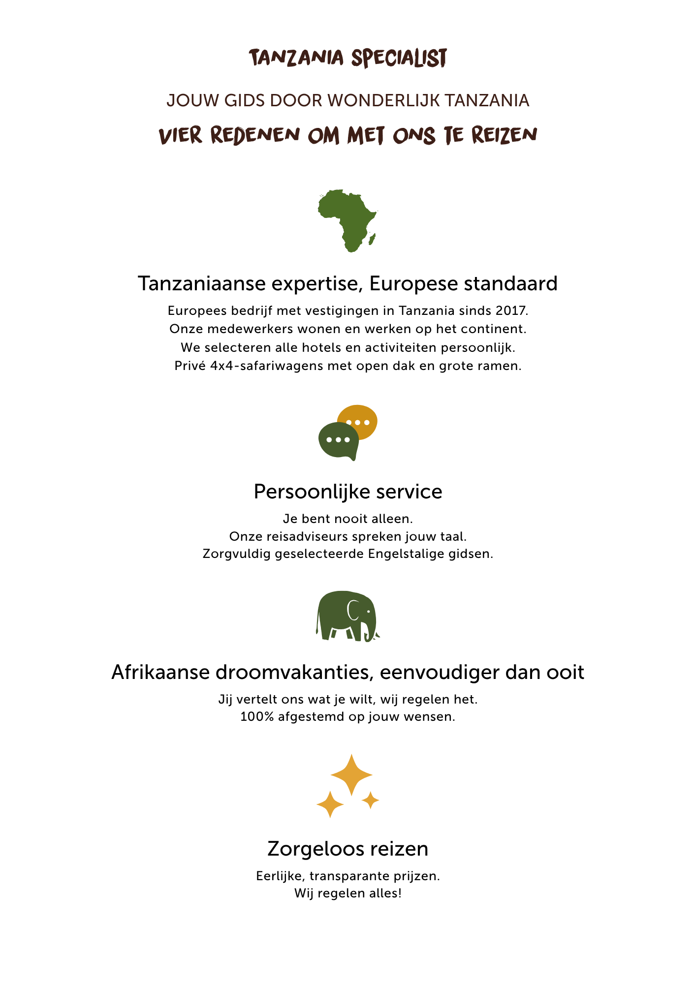 Why book with Tanzania Specialist
